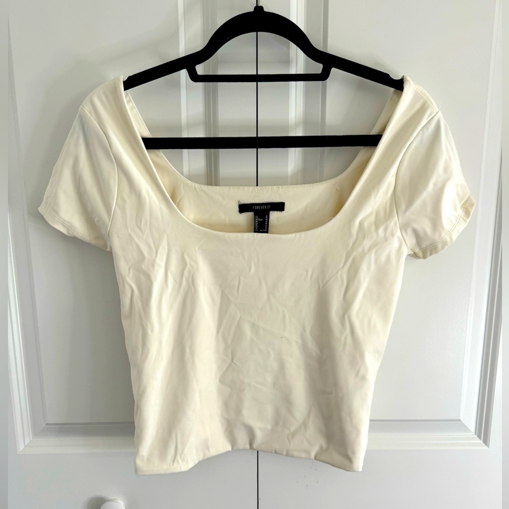 WHITE Spandex BodyFit Forever 21 spandex top (available in black or white)